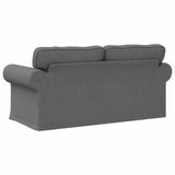 Sofa Dark Grey 175 x 82 x 80 cm Fabric - Rear View