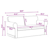 Sofa Dark Grey 175 x 82 x 80 cm Fabric