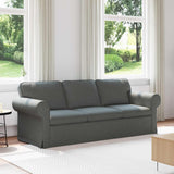 Sofa Dark Grey 215 x 82 x 80 cm Fabric