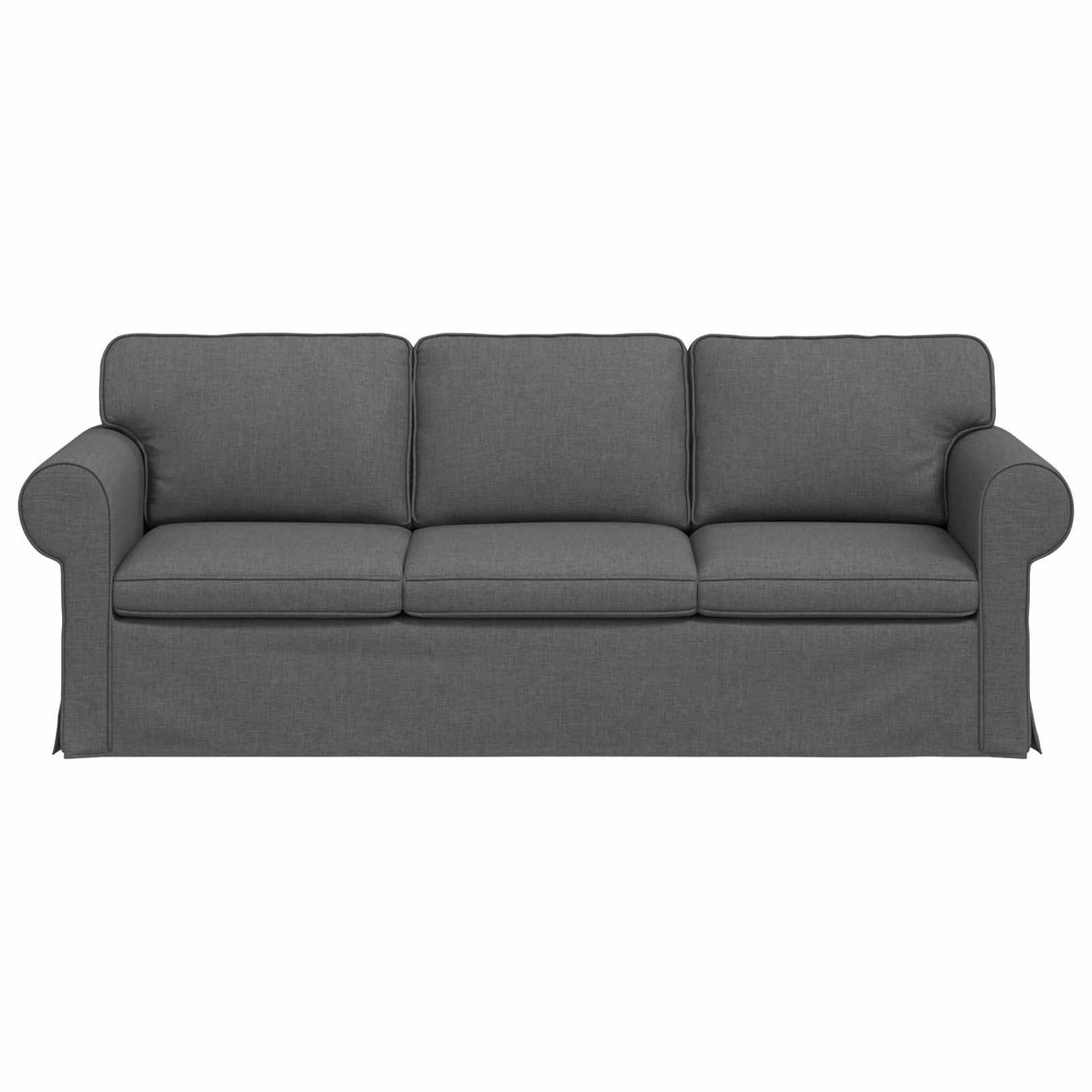 Sofa Dark Grey 215 x 82 x 80 cm Fabric