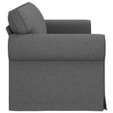 Sofa Dark Grey 215 x 82 x 80 cm Fabric - 45-Degree Angle