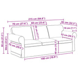 Sofa Black 95 x 82 x 80 cm Fabric