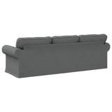 Sofa Dark Grey 245 x 82 x 80 cm Fabric