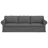 Sofa Dark Grey 245 x 82 x 80 cm Fabric - Top-Down View
