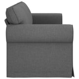 Sofa Dark Grey 245 x 82 x 80 cm Fabric - 45-Degree Angle