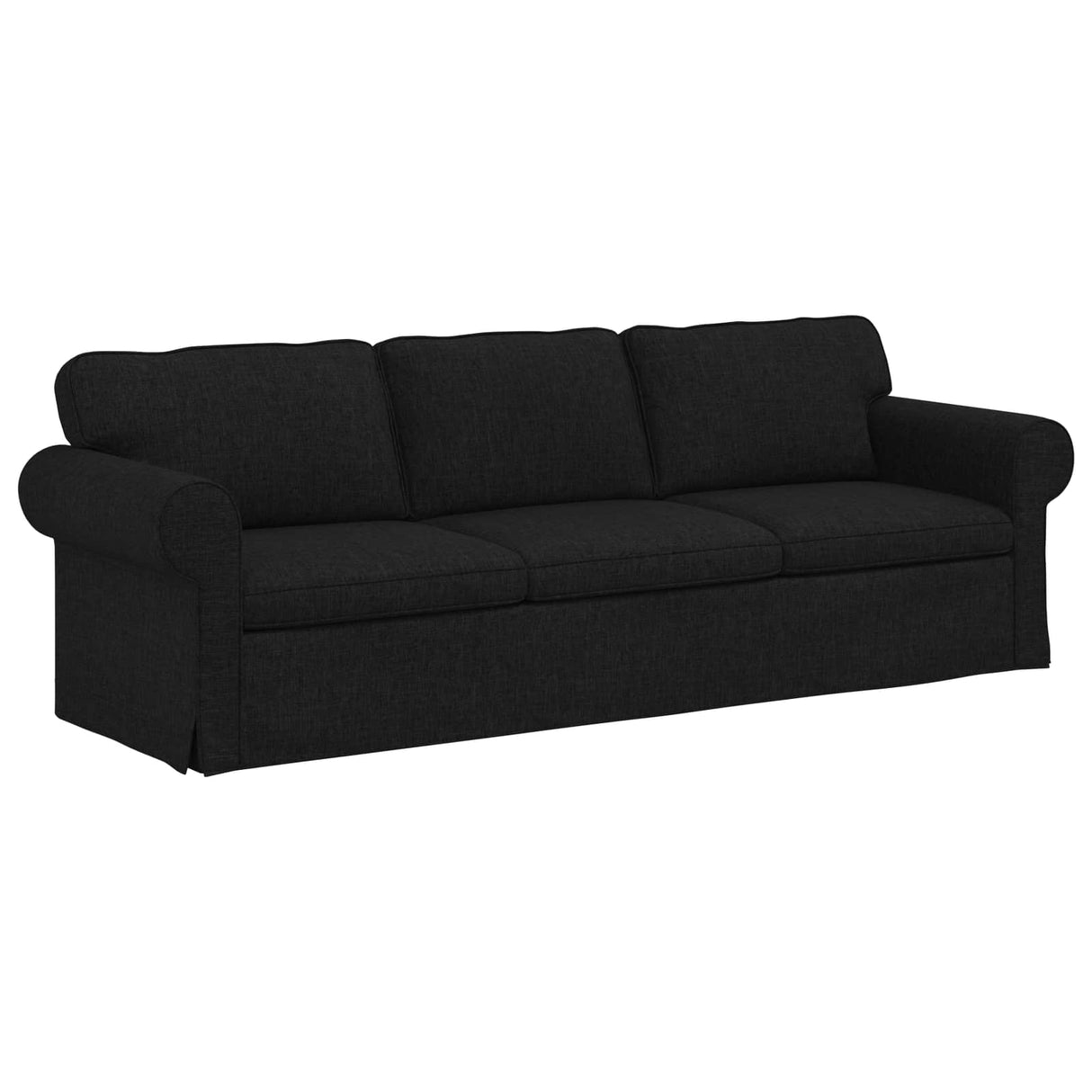 Sofa Black 245 x 82 x 80 cm Fabric