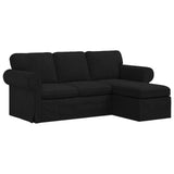 Sofa Black 195 x 138 x 80 cm Fabric