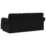 Sofa Black 195 x 138 x 80 cm Fabric - Rear View
