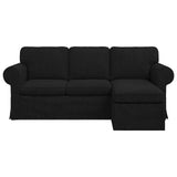 Sofa Black 195 x 138 x 80 cm Fabric - Top-Down View
