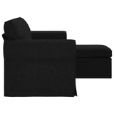 Sofa Black 195 x 138 x 80 cm Fabric - 45-Degree Angle