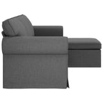 Sofa Dark Grey 215 x 138 x 80 cm Fabric