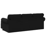 Sofa Black 215 x 138 x 80 cm Fabric - Rear View