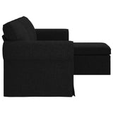 Sofa Black 215 x 138 x 80 cm Fabric - 45-Degree Angle