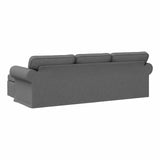 Sofa Dark Grey 245 x 138 x 80 cm Fabric - Rear View