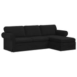 Sofa Black 245 x 138 x 80 cm Fabric