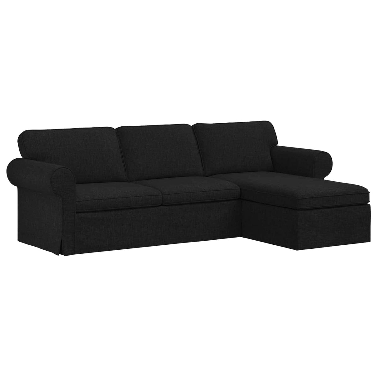 Sofa Black 215 x 138 x 80 cm Fabric