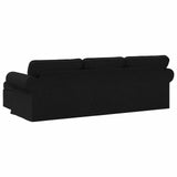 Sofa Black 215 x 138 x 80 cm Fabric - Rear View