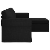 Sofa Black 245 x 138 x 80 cm Fabric