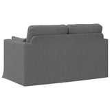 Sofa Dark Grey 139 x 78 x 80 cm Fabric - Rear View