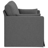 Sofa Dark Grey 139 x 78 x 80 cm Fabric - 45-Degree Angle