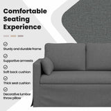 Sofa Dark Grey 158 x 78 x 80 cm Fabric