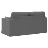 Sofa Dark Grey 158 x 78 x 80 cm Fabric - Rear View