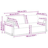 Sofa Dark Grey 158 x 78 x 80 cm Fabric