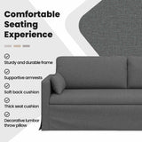 Sofa Dark Grey 198 x 78 x 80 cm Fabric