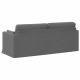 Sofa Dark Grey 198 x 78 x 80 cm Fabric - Rear View