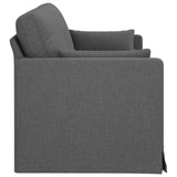 Sofa Dark Grey 198 x 78 x 80 cm Fabric - 45-Degree Angle