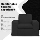 Sofa Black 103 x 80 x 82 cm Fabric - Close-Up Angle