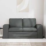 Sofa Dark Grey 162 x 80 x 82 cm Fabric - Side View