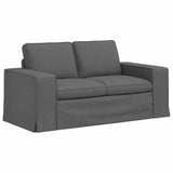 Sofa Dark Grey 162 x 80 x 82 cm Fabric - Front View