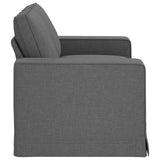 Sofa Dark Grey 162 x 80 x 82 cm Fabric - 45-Degree Angle