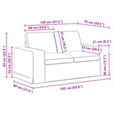 Sofa Black 162 x 80 x 82 cm Fabric