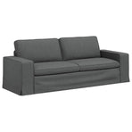Sofa Dark Grey 222 x 80 x 82 cm Fabric