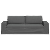 Sofa Dark Grey 222 x 80 x 82 cm Fabric
