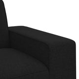 Sofa Black 222 x 80 x 82 cm Fabric - Close-Up Angle