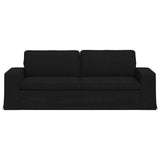 Sofa Black 222 x 80 x 82 cm Fabric