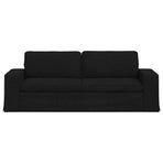 Sofa Black 222 x 80 x 82 cm Fabric