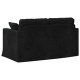 Sofa Black 138 x 78 x 80 cm Velvet - Rear View