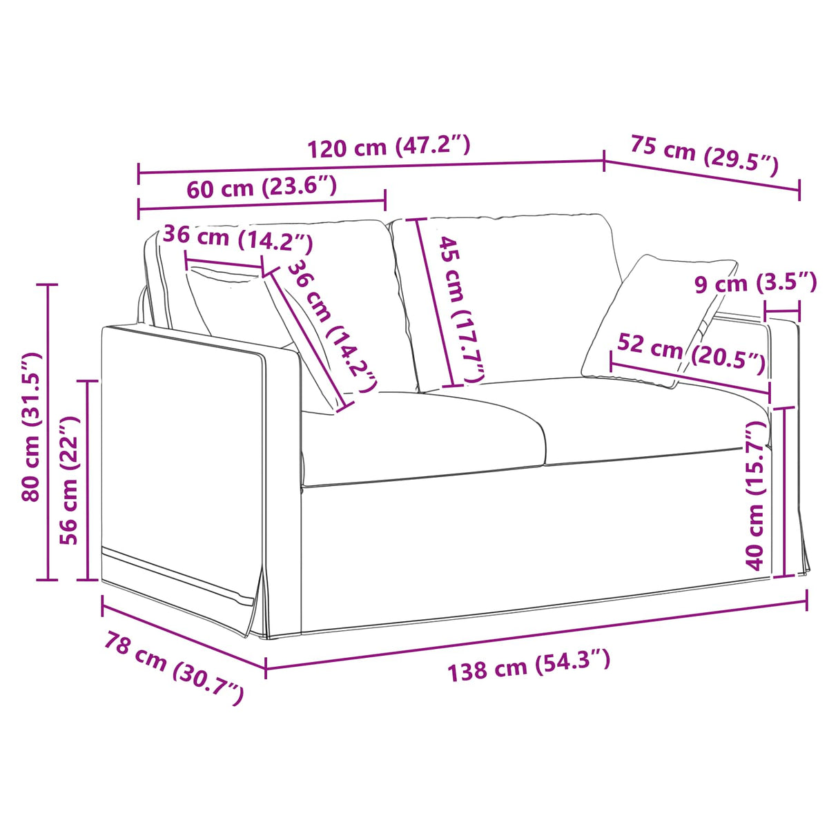 Sofa Black 138 x 78 x 80 cm Velvet