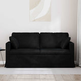 Sofa Black 158 x 78 x 80 cm Velvet - Side View