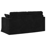 Sofa Black 158 x 78 x 80 cm Velvet - Rear View
