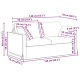 Sofa Black 158 x 78 x 80 cm Velvet