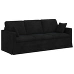 Sofa Black 198 x 78 x 80 cm Velvet
