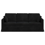 Sofa Black 198 x 78 x 80 cm Velvet