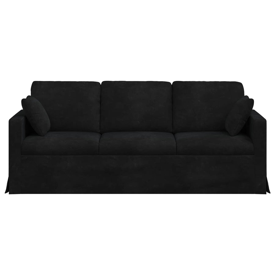 Sofa Black 198 x 78 x 80 cm Velvet