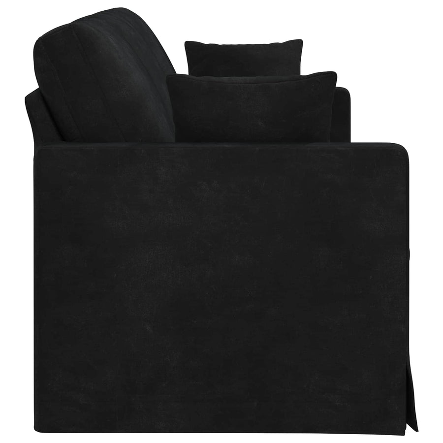 Sofa Black 198 x 78 x 80 cm Velvet