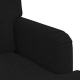 Sofa Black 144 x 80 x 85 cm Fabric - Close-Up Angle